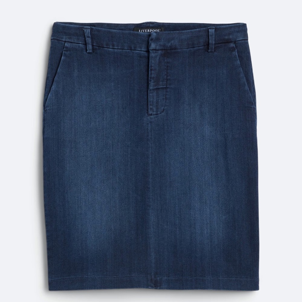 Liverpool Navy Denim Skirt, size 18w